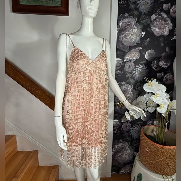 Anthropologie x Saylor Fringe Mini Slip Dress/ size XS - Picture 9 of 14